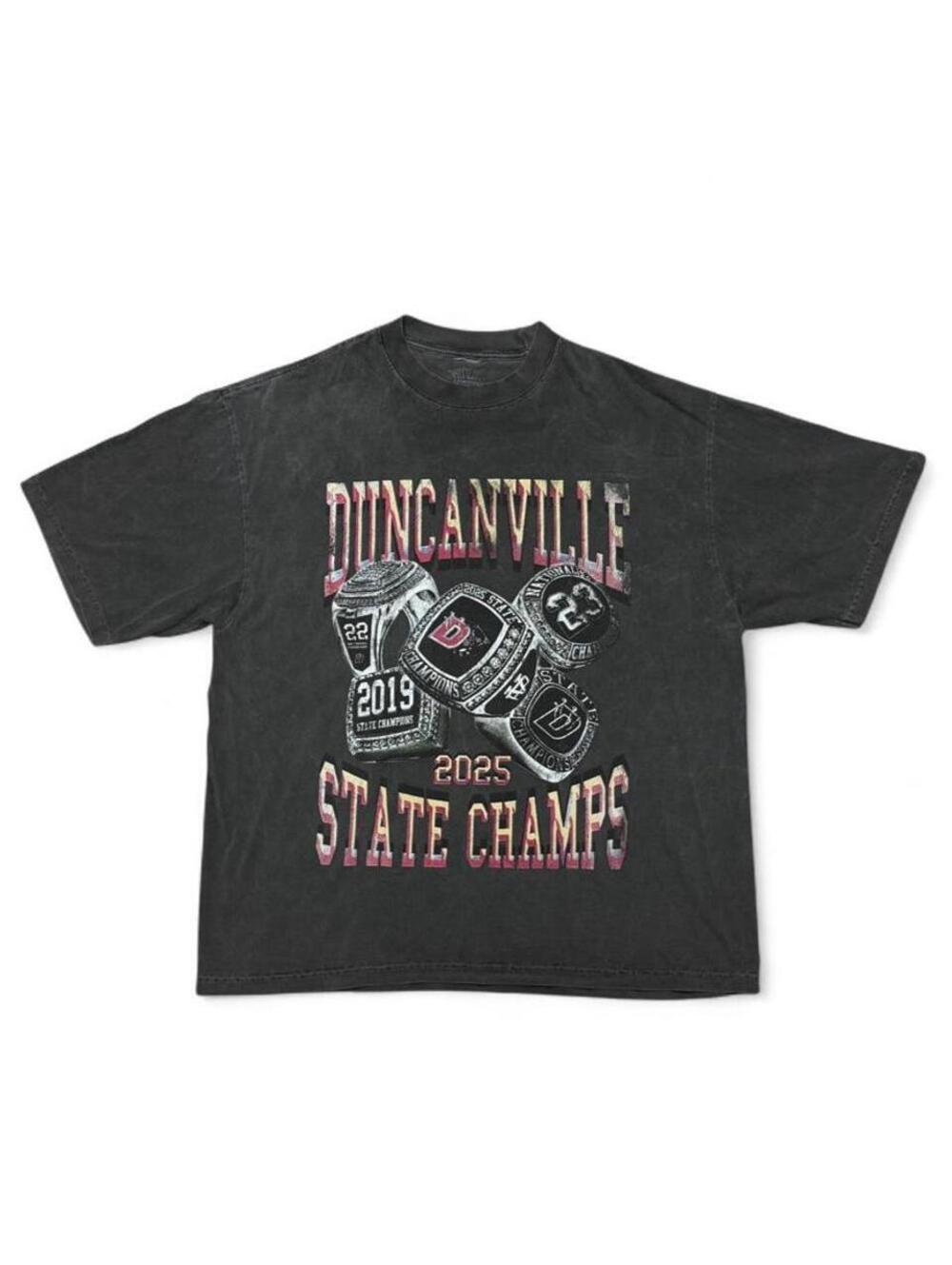 Duncanville basketball state champs T-Shirt XXL partial victory washed black
